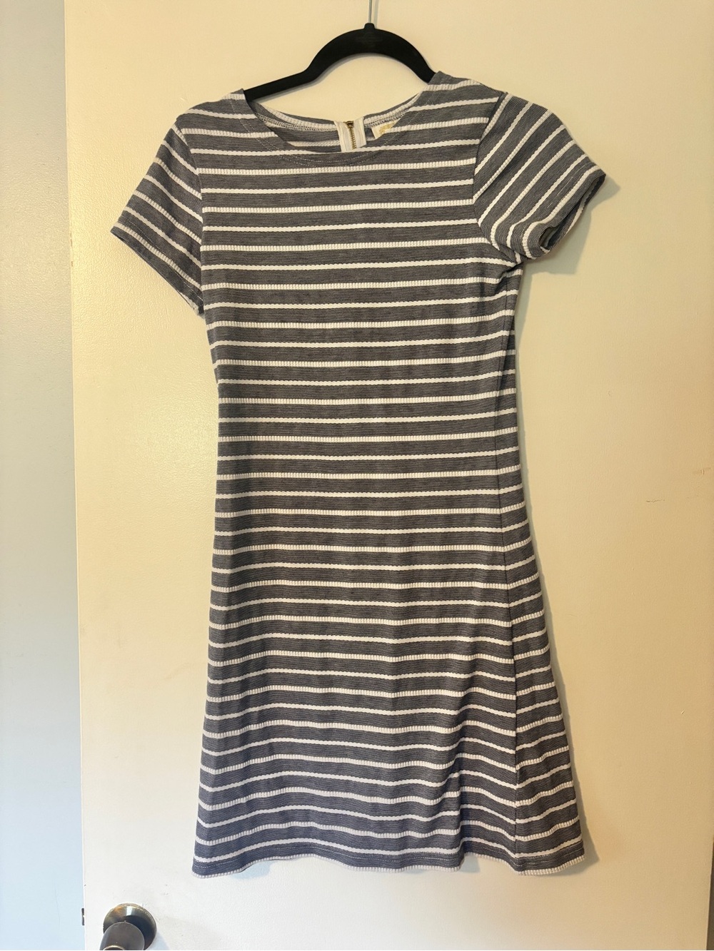 Sail To Sable Grey Striped T-Shirt Dress, Size XS